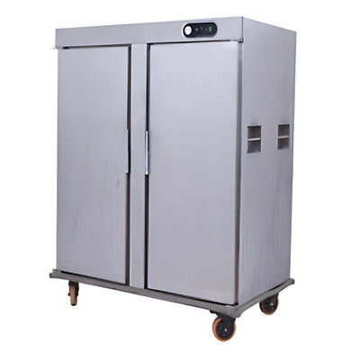 Carro Calenton Migsa HW-22-21, carro calenton 2 puertas abatibles, en acero inoxidable.