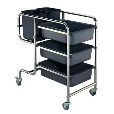 Carro Recolector de Loza Migsa RTC-5B, cocina industrial profesional, en acero inoxidable.