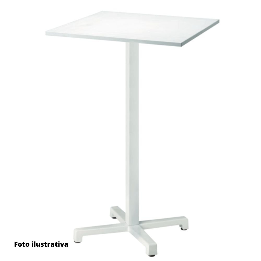 Base baja LABENZE CROSS para mesa en cruz de hierro fundido con columna cuadrada de acero