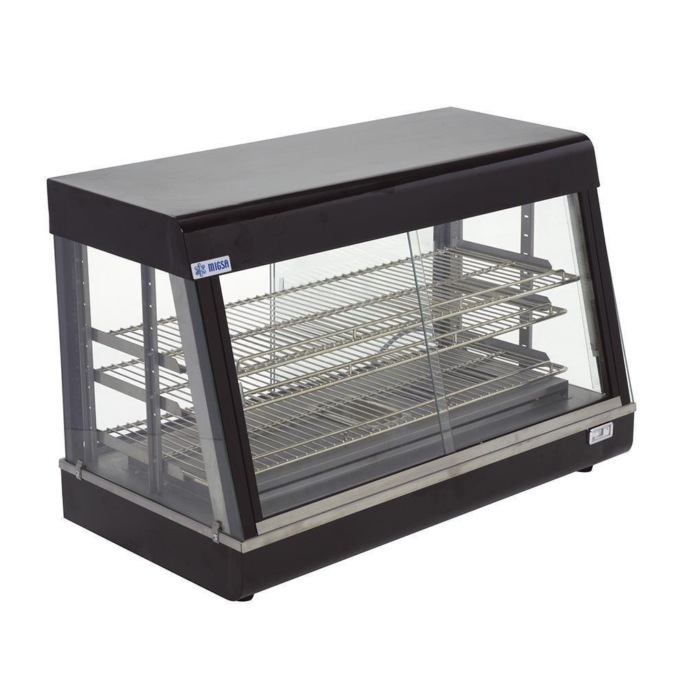 Vitrina Migsa BN-900R, 90 cm, en acero inoxidable.