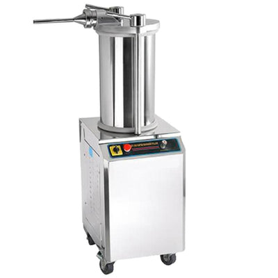 Embutidora Migsa SF-350, embutidora hidráulica cilindro, en acero inoxidable.
