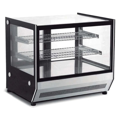 Migsa GN-1200HRT Vitrina Caliente para Mostrador Exhibidora Cristal Recto Frente 120 cm, 190 litros, en acero inoxidable.