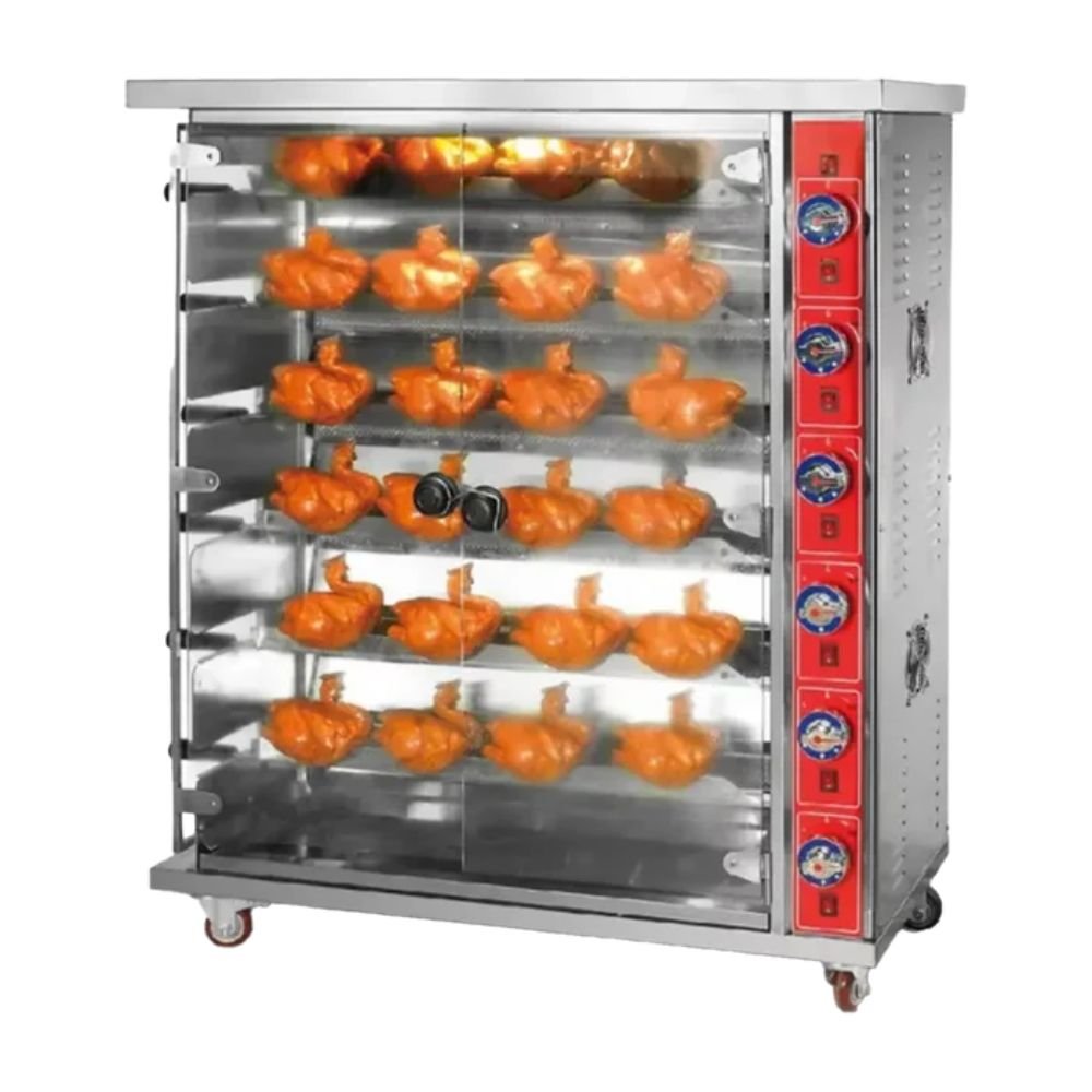 Rostizador Migsa WE32, rostizador de pollos, en acero inoxidable.