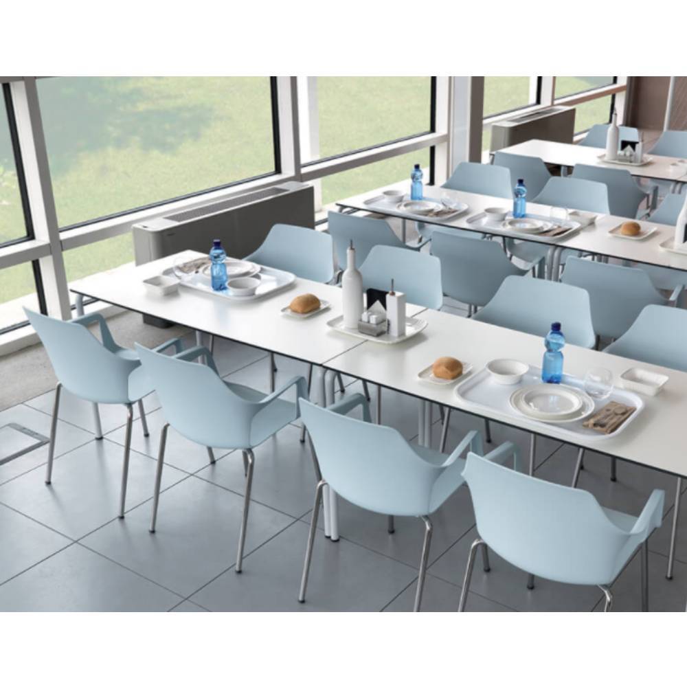 Silla COLOS VESPER 2 con casco de polipropileno con fibra de vidrio y estructura de acero tubular