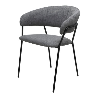 Silla comercial Kingstrong Cáceres tapizada en vinipiel con base metálica