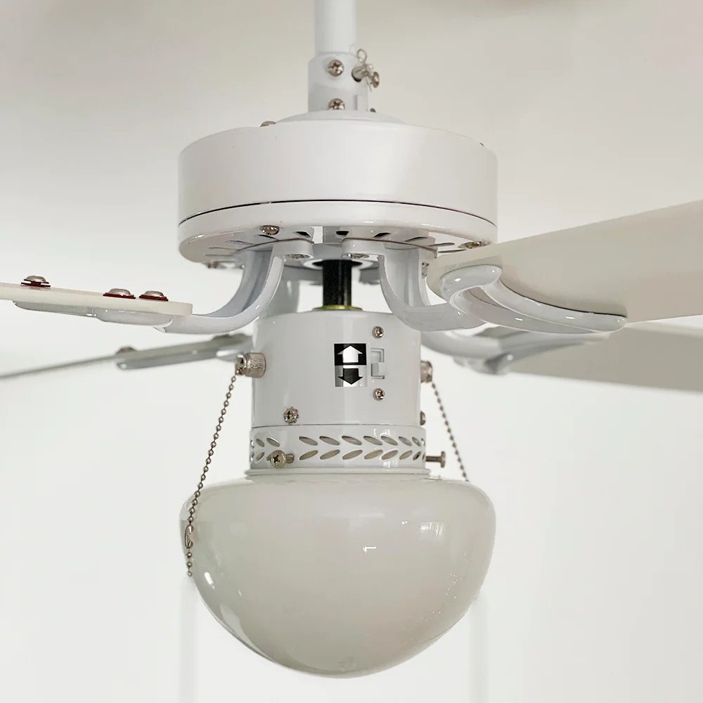 Ventilador decorativo de techo Masterfan Condesa 42 de 4 aspas de MDF blancas con estructura blanca
