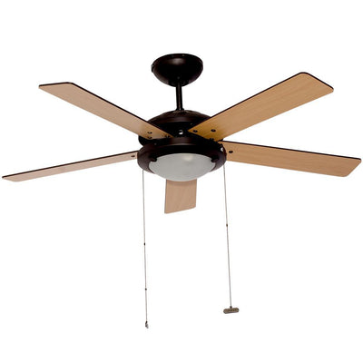 Ventilador decorativo de techo Masterfan Esparta 52 de 5 aspas de MDF reversibles con pantalla blanca