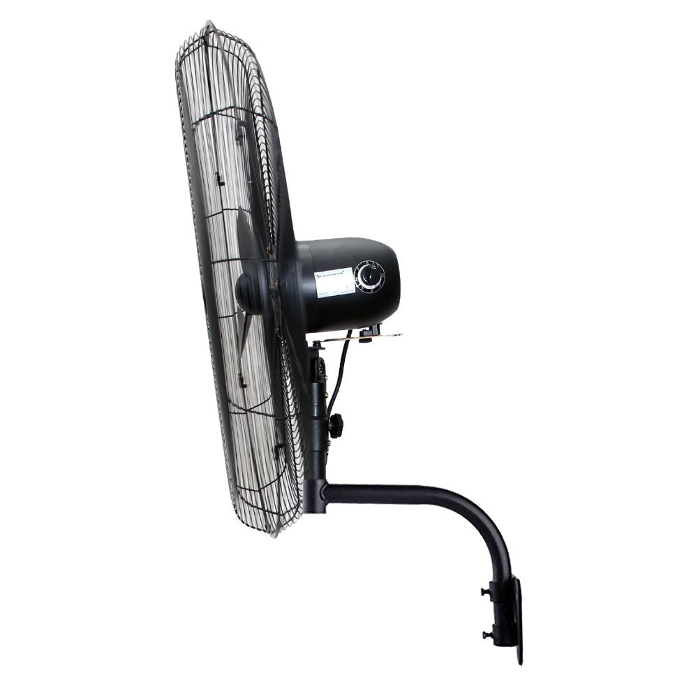 Ventilador industrial de pared Masterfan Huracán 30 pulgadas color negro con dos aspas de metal y canastilla de acero