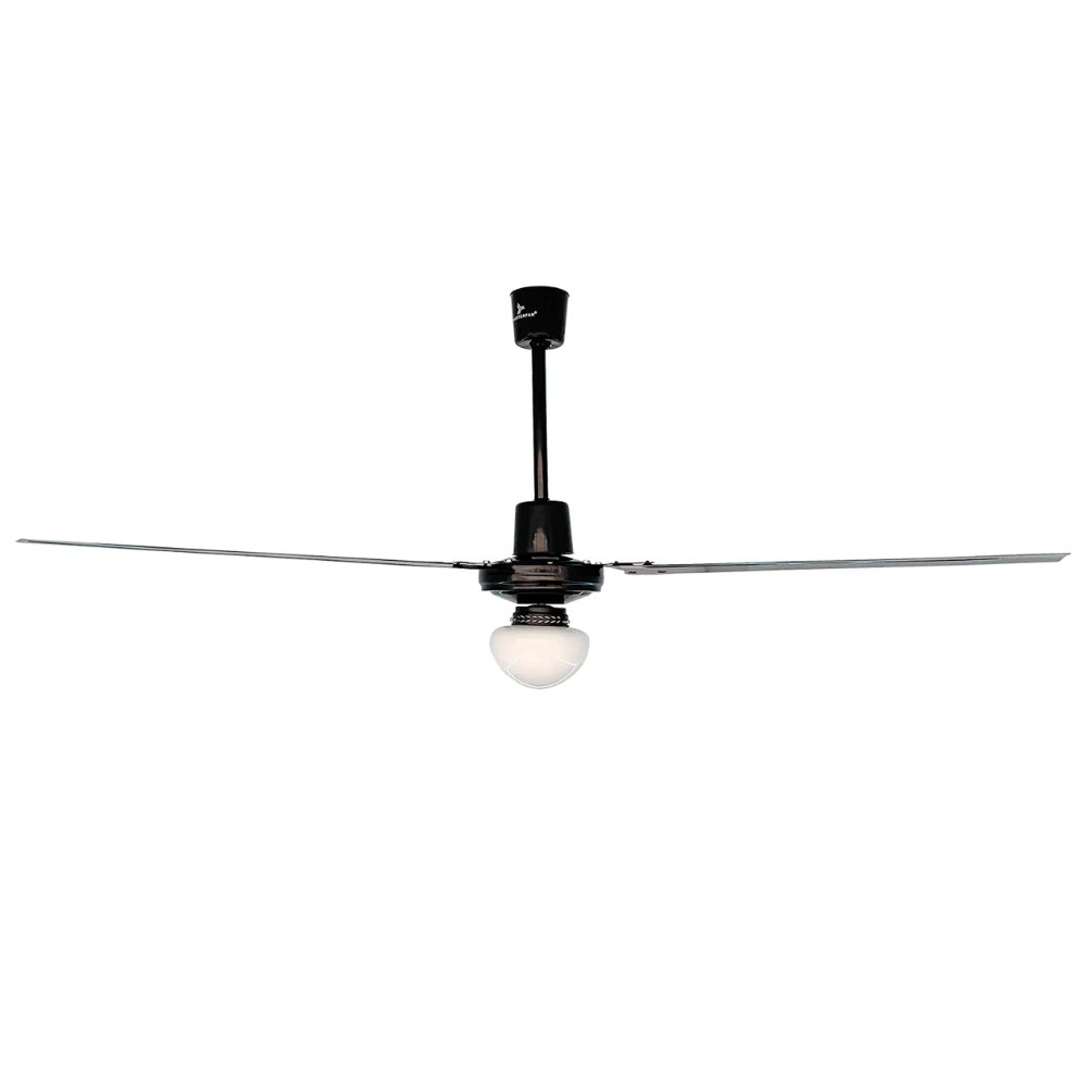 Ventilador industrial de techo Masterfan Icarus con luz y aspas de metal para interior
