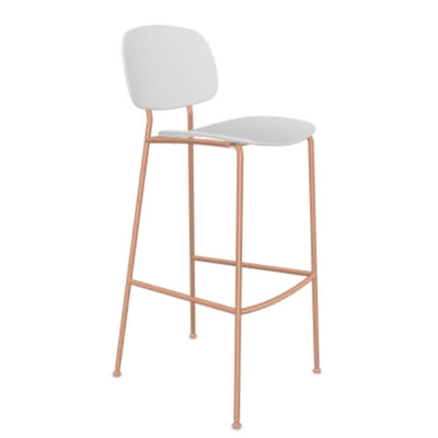 Banco bajo Infiniti Tondina Pop con asiento y respaldo de polipropileno y base de cuatro patas