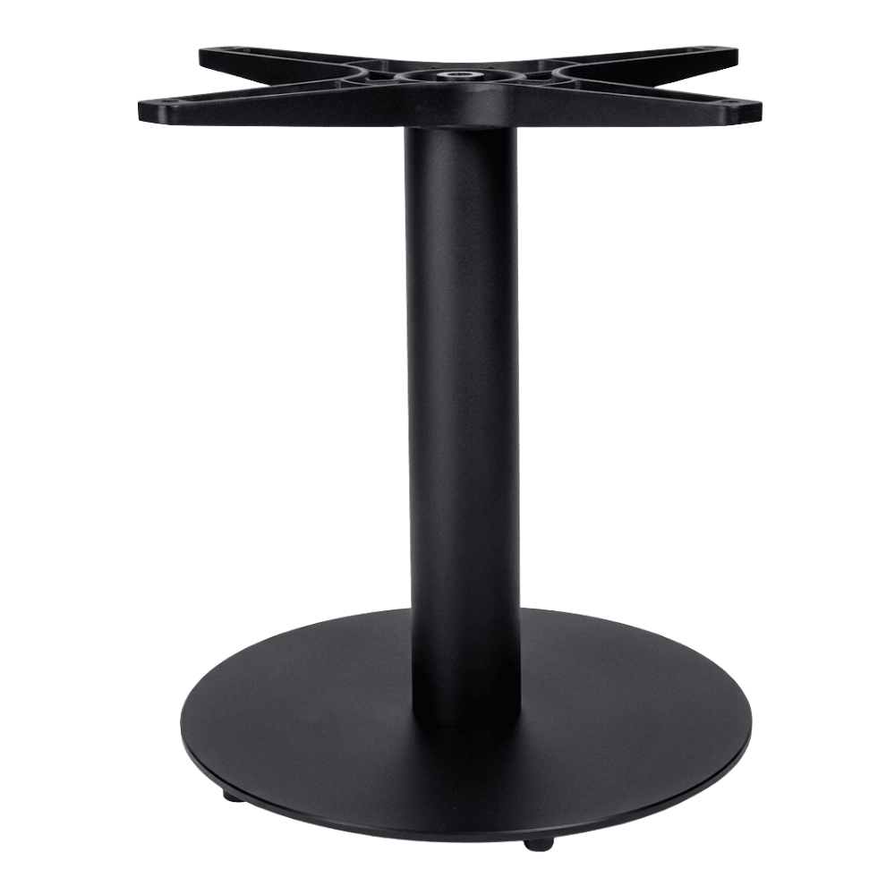 Base RESOL TAPIES Ø40 en hierro fundido negro con columna y muesca antigiro