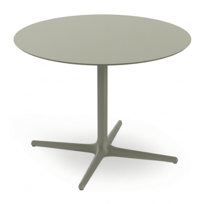 Mesa circular RESOL TOLEDO XL de 100 cm con estructura de aluminio y sobre de compacto fenólico HPL
