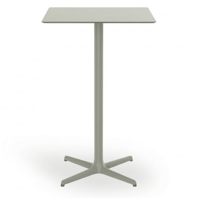 Mesa periquera cuadrada Resol Toledo Alta 70 con estructura de aluminio y sobre compacto fenólico