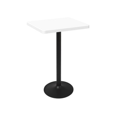 Mesa periquera cuadrada Offiho Oulu OHM-7167-BT con pedestal de acero y cubierta de polipropileno