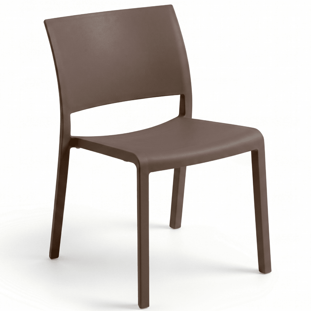 Silla comercial Resol Fiona de fibra de vidrio con polipropileno, apilable para restaurante