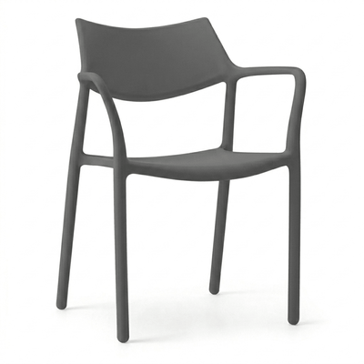 Silla Resol Splash Aire con brazos en una sola pieza de polipropileno con fibra de vidrio, apilable