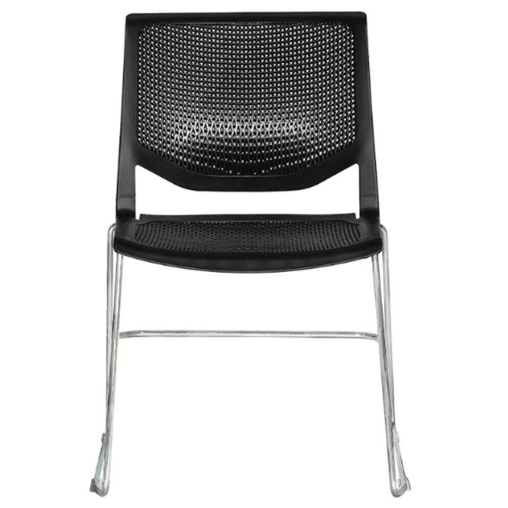 Silla comercial ALBAR A-630 con estructura de cold roll y respaldo y asiento de polipropileno