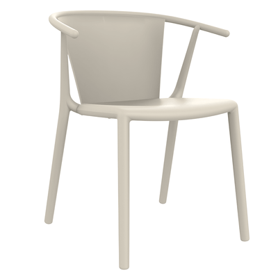Silla RESOL STEELY con brazos, apilable, en fibra de vidrio con polipropileno