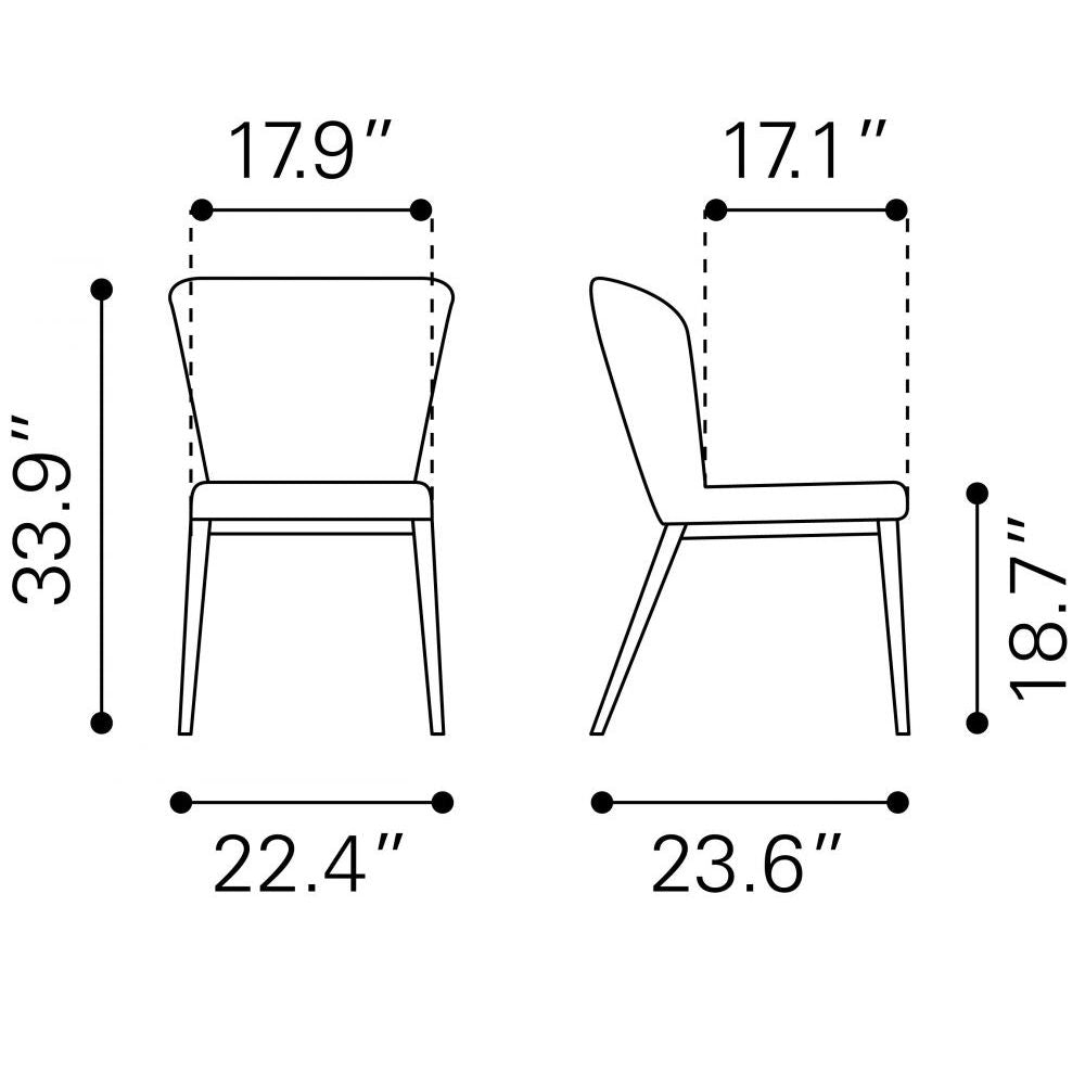 Silla comercial Zuo Tolivere rosa tapizada en terciopelo con patas de acero estilo art déco