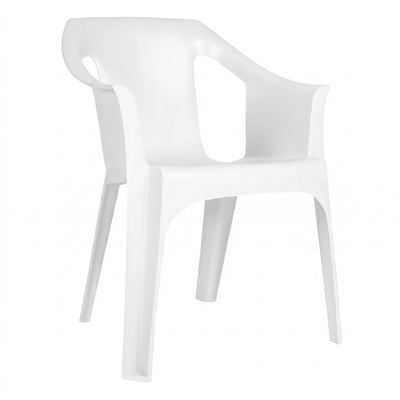 Silla Resol Cool de polipropileno con asiento texturizado y tacos antideslizantes para exterior