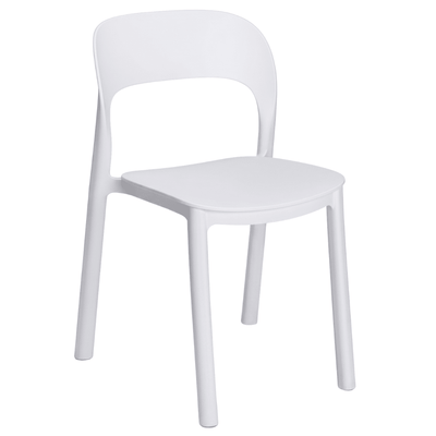 Silla Resol Ona de polipropileno con asiento atornillado, apilable para cafetería y comedor