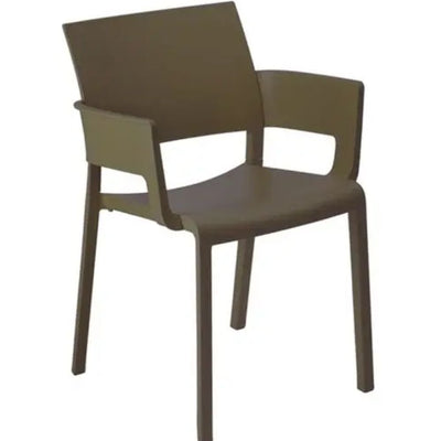 Silla comercial Resol Fiona Armchair con brazos, de fibra de vidrio con polipropileno para restaurante