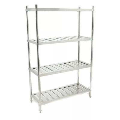 Migsa Bn-R01 Anaquel 4 Entrepaños Acero Inoxidable Gris-Anaquel-Migsa-Migsa Bn-R01 Anaquel 4 Entrepaños Acero Inoxidable Gris Anaquel Estante Trastes Vasos Ollas Tazas Cocina Bar Alacena Metal Sarten Comida Restaurant Alto Ingredientes Insumos Marimba Almacen Productos Mercancia Hotel -KitchenMax Store