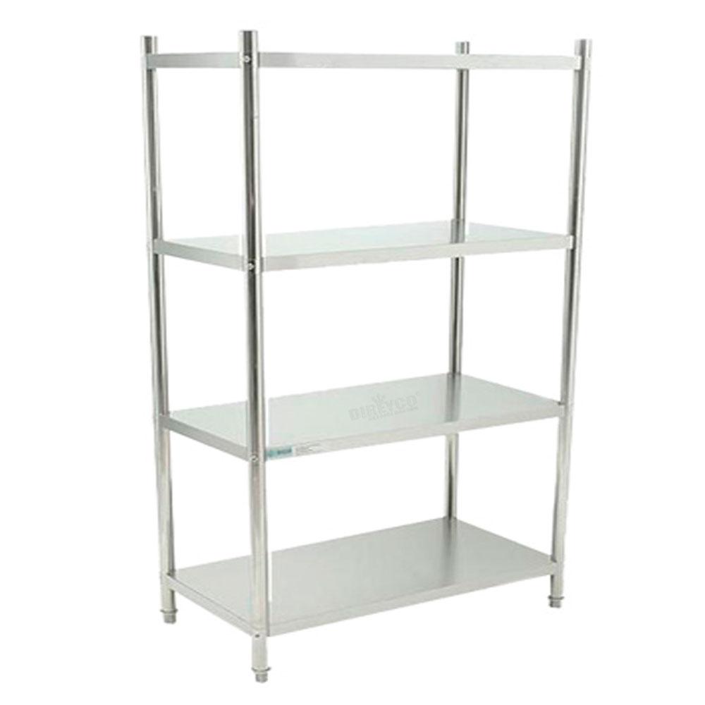 Migsa Bn-R02 Anaquel 4 Entrepaños Acero Inoxidable Gris-Anaquel-Migsa-Migsa Bn-R02 Anaquel 4 Entrepaños Acero Inoxidable Gris Negocio Anaquel Estante Trastes Vasos Ollas Tazas Cocina Bar Alacena Metal Sartén Comida Restaurant Alto Ingredientes Insumos Marimba Almacén Productos Mercancía Hotel -KitchenMax Store