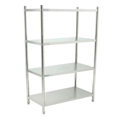 Migsa Bn-R02 Anaquel 4 Entrepaños Acero Inoxidable Gris-Anaquel-Migsa-Migsa Bn-R02 Anaquel 4 Entrepaños Acero Inoxidable Gris Negocio Anaquel Estante Trastes Vasos Ollas Tazas Cocina Bar Alacena Metal Sartén Comida Restaurant Alto Ingredientes Insumos Marimba Almacén Productos Mercancía Hotel -KitchenMax Store