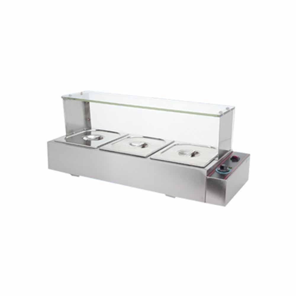 Migsa Bn-b22 Baño María Eléctrico 3 Insertos Acero Inoxidable 120 V-Baños María-Migsa-Migsa Bn-b22 Baño María Eléctrico 3 Insertos Acero Inoxidable 120 V Baño María Buffet Bufetera Caliente Guisos Guisados Platillos Restaurante Comedor Baño Maria Sopas Salsas Alimentos-KitchenMax Store