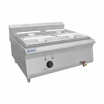 Migsa Bn600-E607 Baño María 4 Divisiones Insertos Electrico Tapas Acero Inoxidable 220 V-Baño María-Migsa-Migsa Bn600-E607 Baño María 4 Divisiones Insertos Electrico Tapas Acero Inoxidable 220 V Baño Maria Buffet Guisos Platillos Eventos Taquizas Banquetes Hoteles Restaurantes Comida Corrida-KitchenMax Store