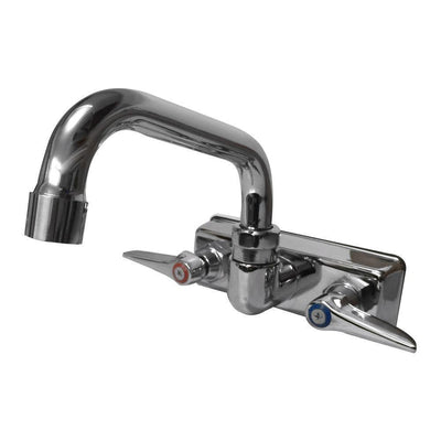 Migsa Bxf-Sm6 Llave Mezcladora De 4” De Pared 2 Indicadores-Llaves Mezcladoras-Migsa-Migsa Bxf-Sm6 Llave Mezcladora De 4” De Pared 2 Indicadores Mezcladora Llave Cuello Ganso Grifo Agua Fria Caliente-KitchenMax Store