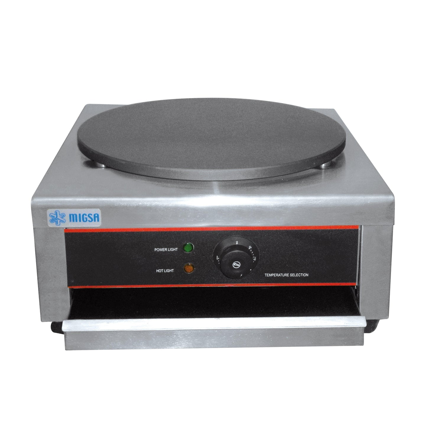 Migsa Em-1 Crepera Sencilla Eléctrica 1 Plato 40 cm. Acero Inoxidable 120 V-Creperas-Migsa-KitchenMax Store