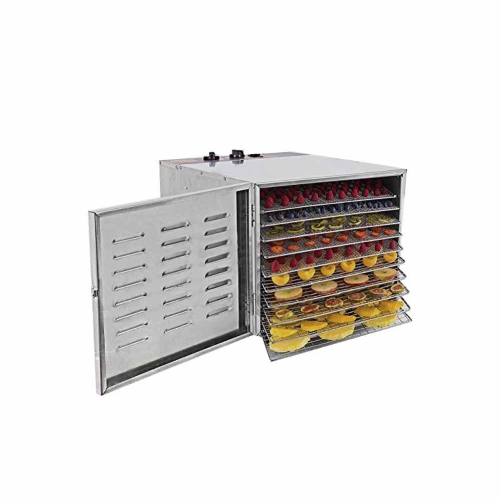 Migsa FD-1 Deshidratador De Alimentos Acero Inoxidable De 10 Rejillas, Frutas, Flores, Verduras, Hierbas-Deshidratadores-Migsa-KitchenMax Store