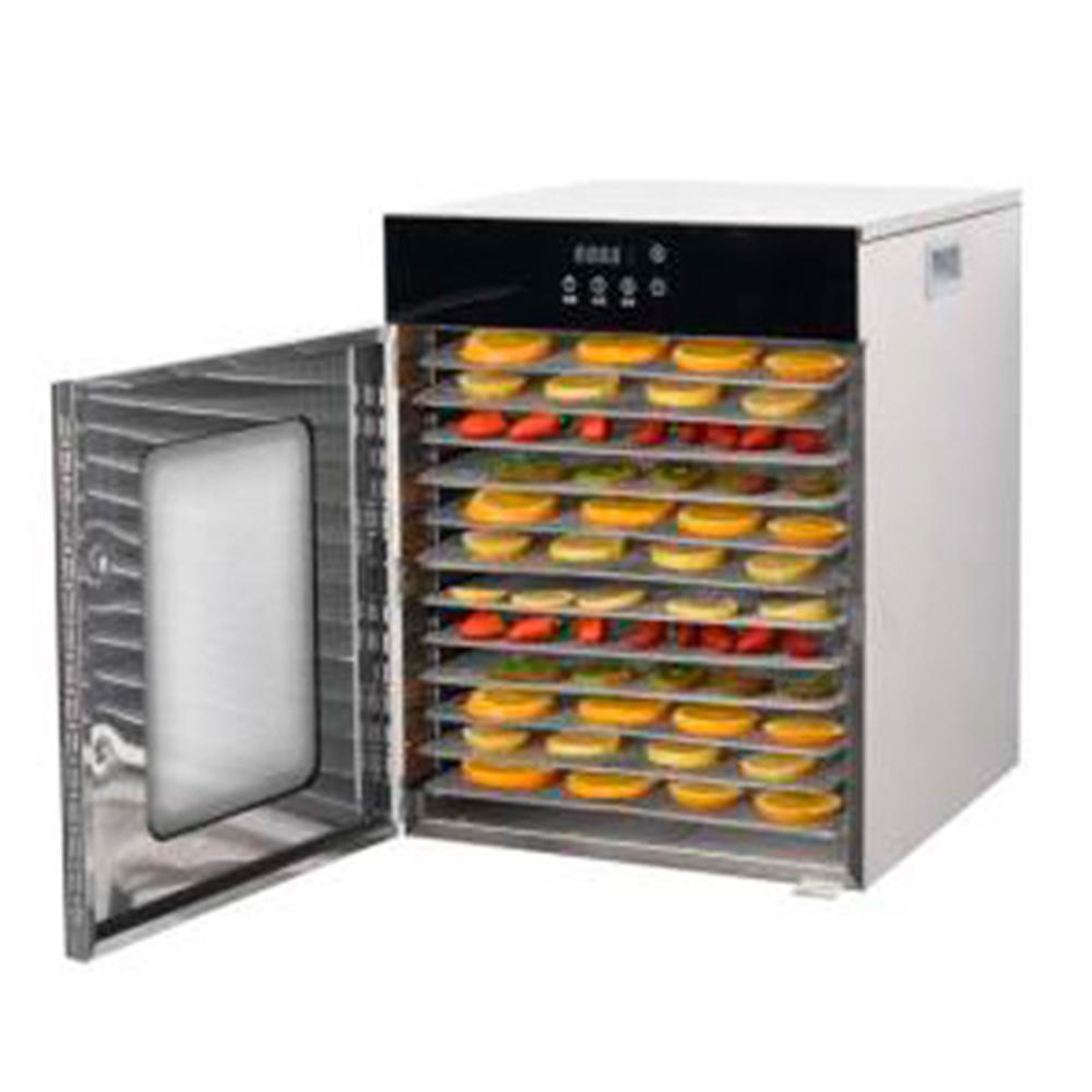 Migsa FD-12 Deshidratador De Alimentos Acero Inoxidable De 12 Charolas, Frutas, Flores, Verduras, Hierbas-Deshidratadores-Migsa-KitchenMax Store