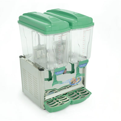 Migsa Lyj-230 Enfriador Aguas Frescas 2 Tanques 15 Lts. Acero Inoxidable Jugos Té Helado 110 V-Dispensadores de Bebidas-Migsa-KitchenMax Store