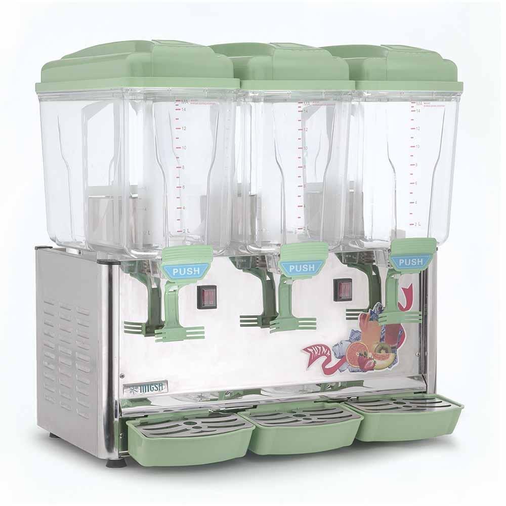 Migsa Lyj-345 Enfriador Aguas Frescas 3 Tanques 15 Lts. Acero Inoxidable Jugos Té Helado 110 V-Dispensadores de Bebidas-Migsa-KitchenMax Store