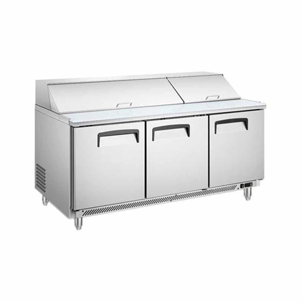 Migsa Scl-3 Mesa Fria Ensaladas 3 Puerta Tipo Americano. Acero Inoxidable. 510 Lts 183 Cm.-Mesa Fría-Migsa-KitchenMax Store