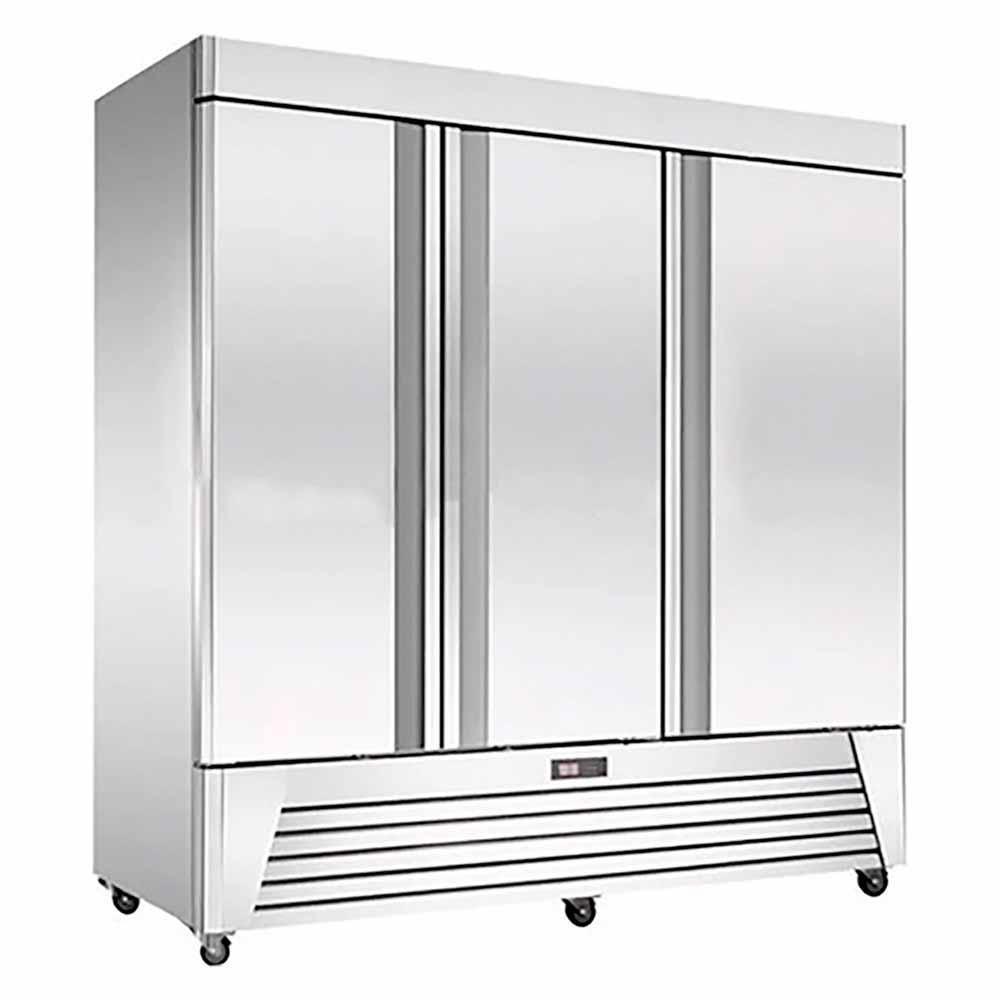 Migsa Ur-78F-3 Congelador Vertical con 3 Puertas Sólidas, 12 parrillas y 72 Pies - 2050 Litros de capacidad. Acero Inoxidable Gris-Congeladores-Migsa-Migsa Ur-78F-3 Congelador Vertical con 3 Puertas Sólidas, 12 parrillas y 72 Pies - 2050 Litros de capacidad. Acero Inoxidable Gris -KitchenMax Store