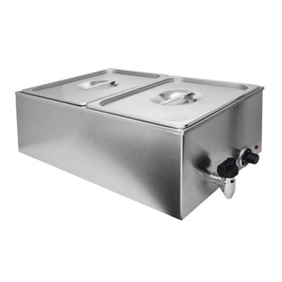 Migsa Zck165At-2 Baño María Rectangular 2 Insertos Acero Inoxidable-Baños María / Chafers-Migsa-Migsa Zck165At-2 Baño María Rectangular 2 Insertos Acero Inoxidable Buffet Guisos Platillos Comida Restaurante Hotel Industrial Estofado Sopas Comedor Industrial Catering -KitchenMax Store