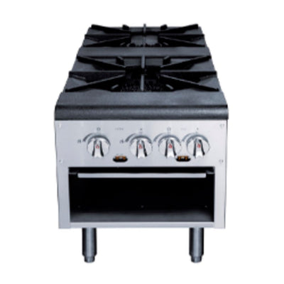 Migsa AZL-2-MG Estufon Comercial Gas 4 Controles Acero Inoxidable. Ideal para su uso en restaurantes, cocina, fondas, cenadurias, comedores industriales, preparación de alimentos, cocción, etc. Envíos seguros a todo México. Cotiza hoy mismo.