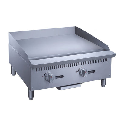 Migsa MGRG-24-MG Plancha Comercial Frente 61 cm Gas 2 Controles Acero Inoxidable. Ideal para carne, pollo, tacos, hamburguesas, hot dog, tacos de barbacoa, tacos dorados, tortas, paninis, restaurante, comedor, cocina, Industriales, Negocio, Fonda, etc. Envíos seguros a todo México. Cotiza hoy mismo.
