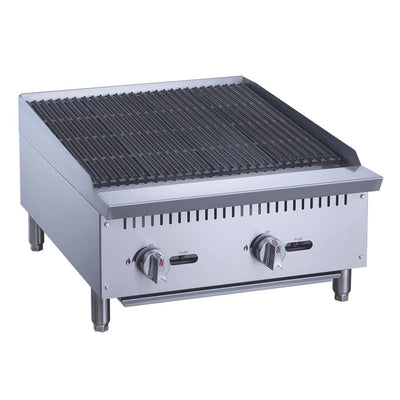 Migsa RFS-24-MG Plancha Comercial Frente 61 cm Gas 2 Controles Acero Inoxidable. Ideal para restaurante, cocina, industrial, carne, res, puerco, pollo, hamburguesas, verduras, vegetales, elotes, barbecue, bbq, brochetas, carne asada, autoservicio, etc. Envíos Seguros a Todo México. Cotiza Hoy Mismo.