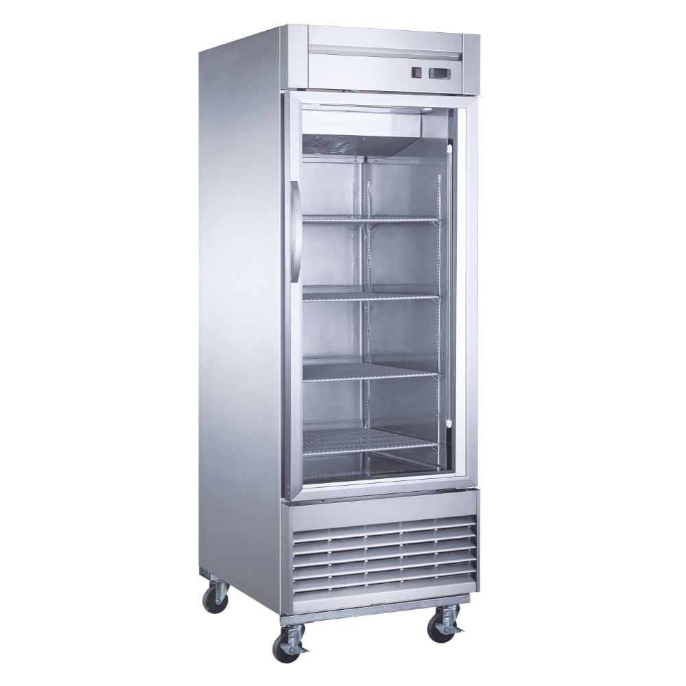 Migsa UR-27C-1G Refrigerador Vertical 1 Puerta Cristal Acero Inoxidable. Ideal para restaurante, cocina, cocina industrial, comedor, comedor industrial, banquetes,refrigerar, congelar, conservar, bebidas, carnes, para cremeria, carniceria, negocio, etc. Envíos seguros a todo México. Cotiza hoy mismo.