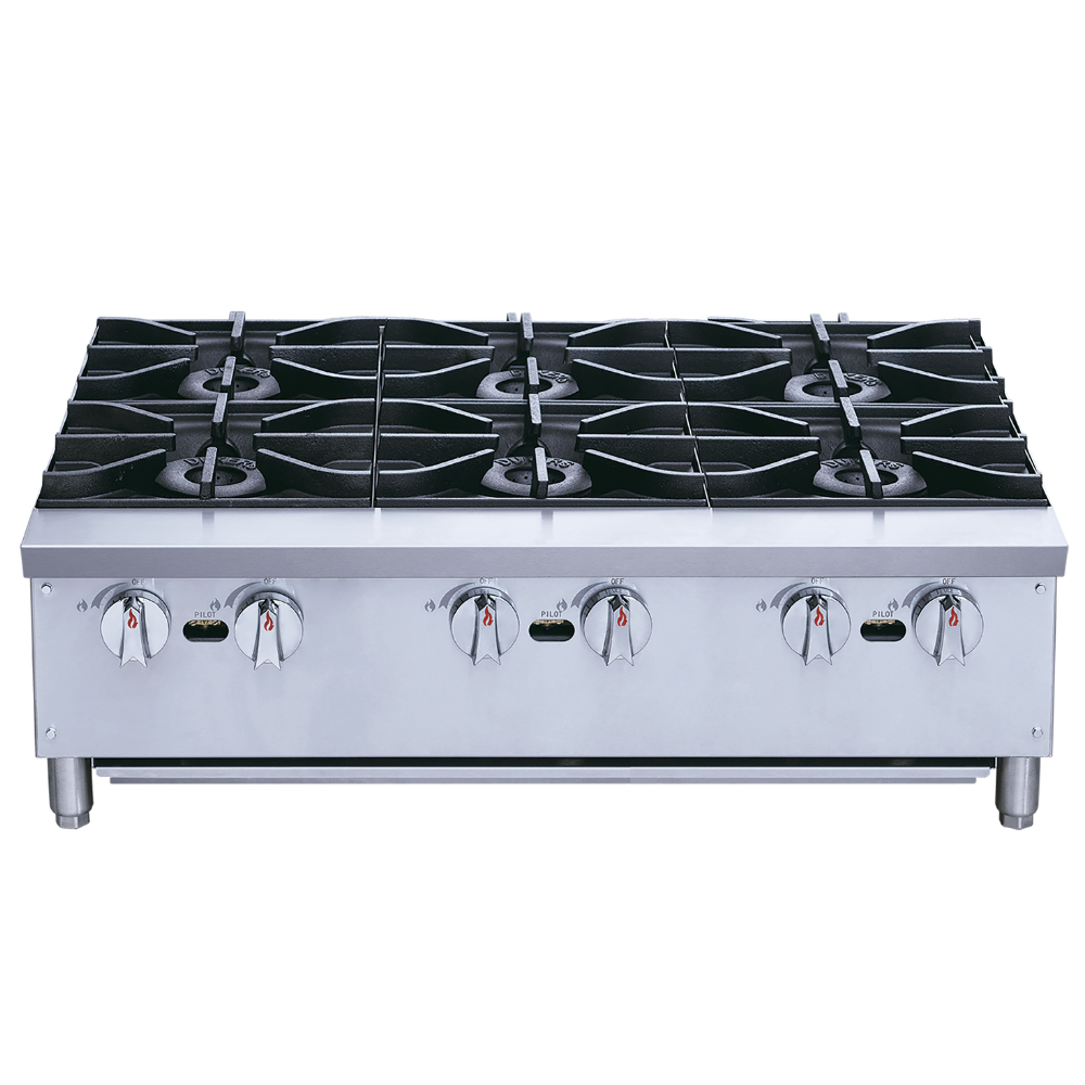 Migsa XRB-6-MG Parrilla Comercial Frente 91.5 cm 6 Parrillas Gas Acero Inoxidable Gris - Migsa Store