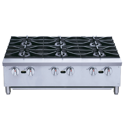 Migsa XRB-6-MG Parrilla Comercial Frente 91.5 cm 6 Parrillas Gas Acero Inoxidable Gris - Migsa Store