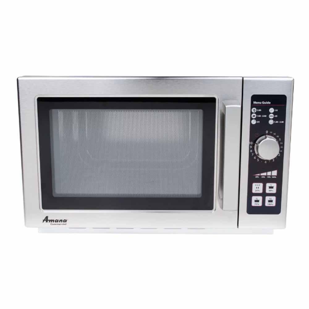Horno Amana RCS10DSE, en acero inoxidable.