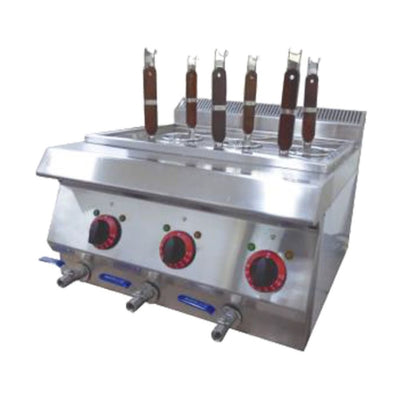 Cocedor Migsa BN600-E605, cocedor para pasta 6 canastillas, en acero inoxidable.