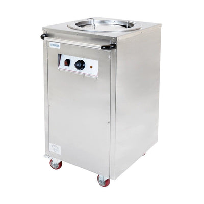 Calentador Eléctrico de Platos Sencillo Migsa MCP-1, alimentos, en acero inoxidable.