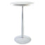 Base circular Labenze D54 de 54 cm con columna redonda en acero galvanizado color gris plata
